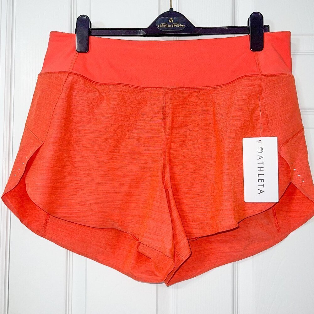 NWT Athleta Run With It Textured 3.5" Shorts Salmon Size 1X - Picture 1 of 5